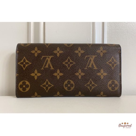 Authentic Louis Vuitton Monogram Canvas Leather Red Emilie Long Wallet CA2140 - Picture 3 of 12